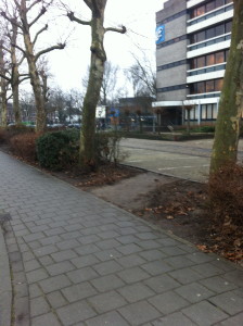 De stoeptegels zijn weggehaald, februari 2013